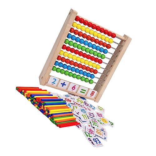 UPKOCH 2 Sätze Abakus Zählspielzeug für frühes Lernen Mathe berechnen Spiel Puzzle Spielzeug kindererziehung aufklärung kinder rechenbrett Kinderspielzeug Mathematik Zahlenstöcke hölzern von UPKOCH