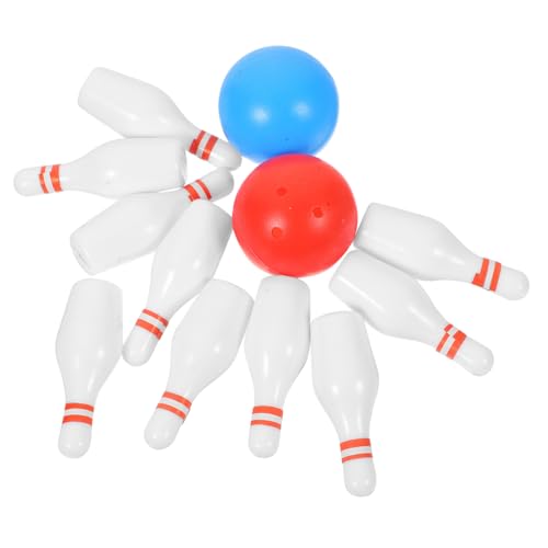 UPKOCH 2 Sätze -Bowlingkugel für kinderspielzeug hühner spielsachen Blase Mini-Bowling-Verzierung Mini Bowling aus Harz von UPKOCH