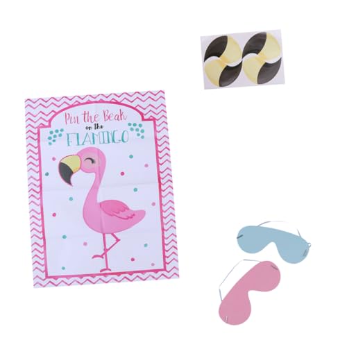 UPKOCH 2 Sätze Flamingo Party Spielset mit Tieraufklebern und Augenbinde Pinnspiel Deko für Geburtstag und Fotospaß UPKOCH 2 Sätze Flamingo Party Spielset mit Tieraufklebern und Augenbinde Pinnspiel Deko für Geburtstag und Fotospaß von UPKOCH