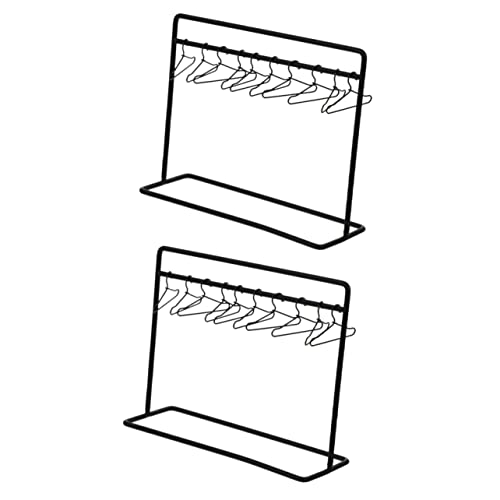 UPKOCH 2 Sätze Mini-Aufhänger Schrank Kleiderschrank Miniatur kleiderständer Kleiderbügel formelle Kleidung Puppenzubehör Miniaturmöbel Metall Baby Stoffregal Spielzeugzimmer Eisen von UPKOCH