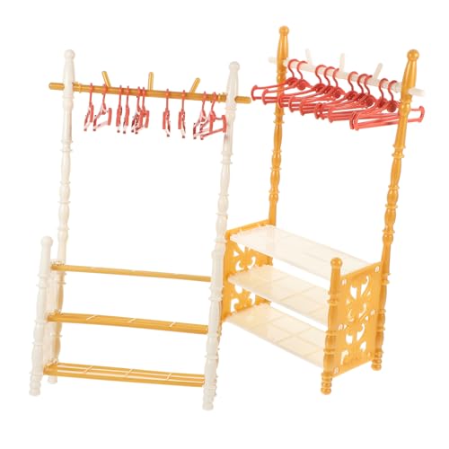 UPKOCH 2 Sätze Wäscheständer winzig Kleiderbügel Puppenmöbel-Requisiten Mädchen Hochstuhl kindergeschenke Bedroom Decor Mini-Möbelmodelle Mini-Verzierung Abs von UPKOCH