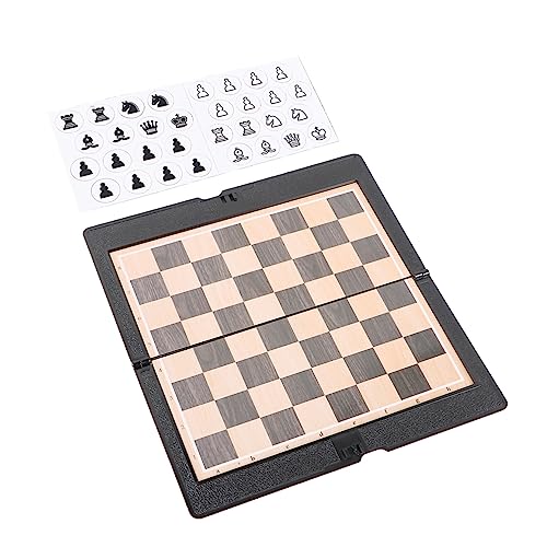 UPKOCH 2 Satz Internationales Schach Schachbrett Faltschach Faltbares Magnetschach Schachspiel Springen Magnetisches Schach Magnetisches Spielzeug Tragbares Schach Black Plastik von UPKOCH