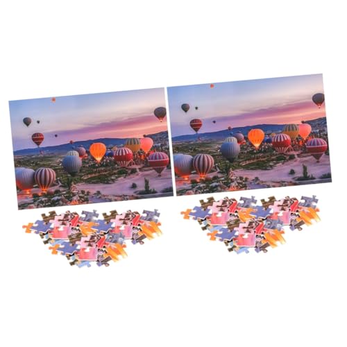 UPKOCH 2 Sets Heißluftballon Puzzle Für Kinder Landschaftspuzzle Puzzle Für Kinder Puzzle Spielzeug Landschaftspuzzle Tangram Puzzle Für Erwachsene Vorschul Puzzle Spielzeug Aus von UPKOCH