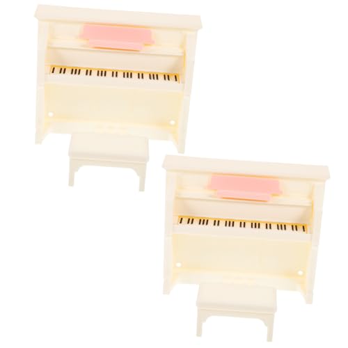 UPKOCH 2 Sets Puppenhausklavier Kinderklavier Kinderklavier Puppenhausmöbel Klavier Für Puppenmöbel Miniaturhausklavier Miniaturhausmöbel Miniklavier Für Puppe Kunststoff von UPKOCH