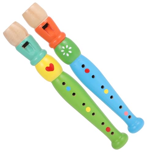 UPKOCH 2 Stück 6 Loch Piccolo Recorder Bläserflöte Spielzeug Recorder Instrument Konzertflöte Musikspielzeug Lernspielzeug Lerninstrument Holzflöte von UPKOCH