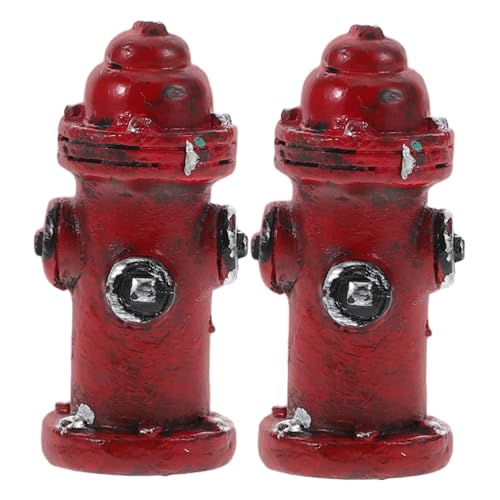 UPKOCH 2 Stück Feuerlöscher-Modell Kuchen Dekoration deko Figur wohnaccessoires bastelset Mini-Feuerhydrant Hydranten Harz von UPKOCH