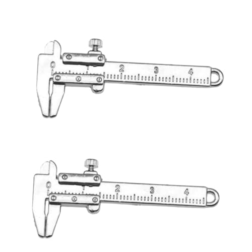 UPKOCH 2 Stück Mini Messschieber Miniatur Schieber Messschieber Miniatur Lineal Modell Mini Taschen Messschieber Winziges Lineal Emulierter Messschieber Modell Puppenhaus von UPKOCH