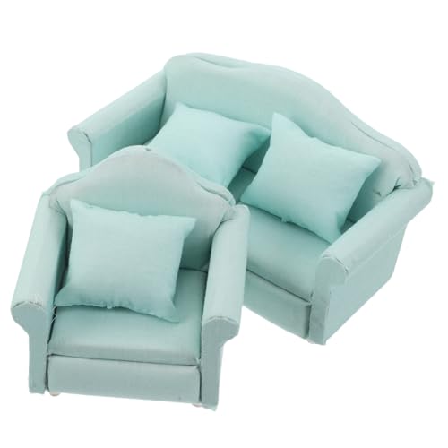 UPKOCH 2 Stück Miniatur Puppenhaus Sofa Teilig Hellgrüner Stoff Bezug Einzelsessel Zweisitzer Couch Realistische Wohnzimmermöbel für Puppenhaus Dekoration Robust und Langlebig UPKOCH 2 Stück Miniatur Puppenhaus Sofa Teilig Hellgrüner Stoff Bezug Einzelsessel Zweisitzer Couch Realistische Wohnzimmermöbel für Puppenhaus Dekoration Robust und Langlebig von UPKOCH