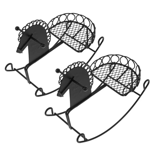UPKOCH 2 Stück Miniatur Schaukelpferd Metallfigur Kleine Pferdespielzeuge Für Puppenhaus Deko Tragbar Für Fotografie Und Kreatives UPKOCH 2 Stück Miniatur Schaukelpferd Metallfigur Kleine Pferdespielzeuge Für Puppenhaus Deko Tragbar Für Fotografie Und Kreatives von UPKOCH