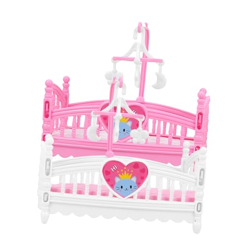 UPKOCH 2 Stück Puppenhausmöbel Babybett Babypuppenbett Mini Krippenset Mini Möbelmodell Mini Krippenmodell Miniatur Krippenmodell Mini Puppenhaus Schlafzimmermöbel Mini Hausmöbel Abs von UPKOCH