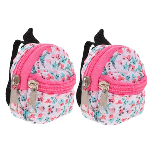 UPKOCH 2 Stück Puppenrucksack Puppen Accessoires puppenkleider Set Niedlicher Puppen Rucksack Puppen Mode Accessoires Puppen Spielzeugset kleine Puppentasche Puppenschultasche Polyester von UPKOCH