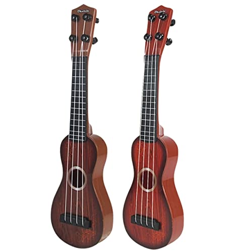 UPKOCH 2 Stück Simulation Xylophon Ukulele Übung Kleinkind Ukulele Gitarre Instrumente Musical Kleinkind Trommel Akustische Gitarre Kleinkind Gitarre Kunststoff von UPKOCH