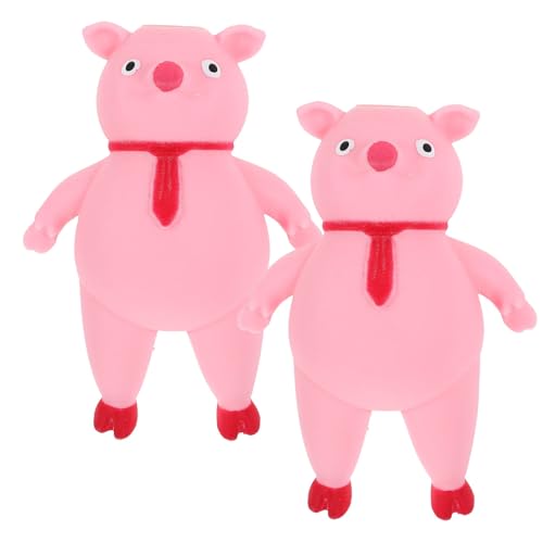 UPKOCH 2 Stück Squeeze Piggy Mini Stressball Squishy Spielzeug Schweinchen Statue Mini Tiere Traubenspielzeug Tier Squishy Spielzeug Stretch Piggy Spielzeug Squeeze Pig Spielzeug von UPKOCH