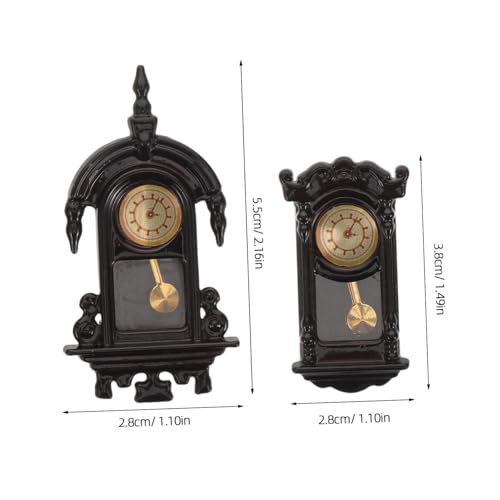 UPKOCH 2 Stück Teiliges Miniatur Puppenhaus Uhr mit Beweglichen Zeigern Vintage Wanduhren Dekorative Puppenhausmöbel für Wohnzimmer Schlafzimmer Küche Stilvolle Miniatur Wanddekoration UPKOCH 2 Stück Teiliges Miniatur Puppenhaus Uhr mit Beweglichen Zeigern Vintage Wanduhren Dekorative Puppenhausmöbel für Wohnzimmer Schlafzimmer Küche Stilvolle Miniatur Wanddekoration von UPKOCH