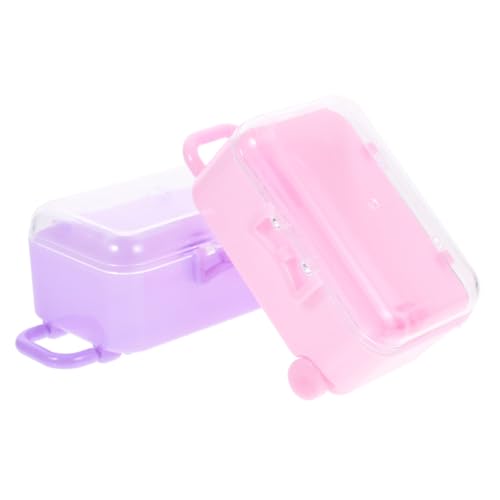 UPKOCH 2 Stück Teiliges Puppen Köfferchen Koffer Zubehör Doll Gepäckträger Kunststoff Miniatur Koffer Modell für Puppenhaus UPKOCH 2 Stück Teiliges Puppen Köfferchen Koffer Zubehör Doll Gepäckträger Kunststoff Miniatur Koffer Modell für Puppenhaus von UPKOCH