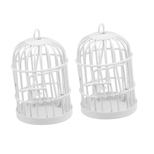 UPKOCH 2 Stück Teiliges Vogelkäfig aus Metall mit Tür Dekorative Puppenhaus für Mikro Landschaften Feengärten und Vintage Tischdekorationen UPKOCH 2 Stück Teiliges Vogelkäfig aus Metall mit Tür Dekorative Puppenhaus für Mikro Landschaften Feengärten und Vintage Tischdekorationen von UPKOCH