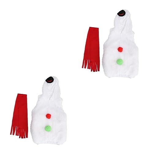 UPKOCH 2 Teiliges Set Weihnachtskostüm Schneemann Anzug Halloween Babykleidung Kleinkind Jungen Outfits Jungen Weihnachtsmann Kostüm Kinder Weihnachtsparty Outfit Plüsch von UPKOCH