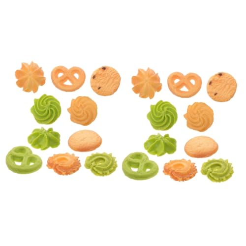 UPKOCH 20 STK Simulierte Cookies Schokoladenkuchen Gebäck Mini-keks-Ornamente Schokoladen-müsli Lebensmitteldekor Simulations-Cookie-dekor Cookie-Modell Für Die Anzeige Plätzchen PVC von UPKOCH