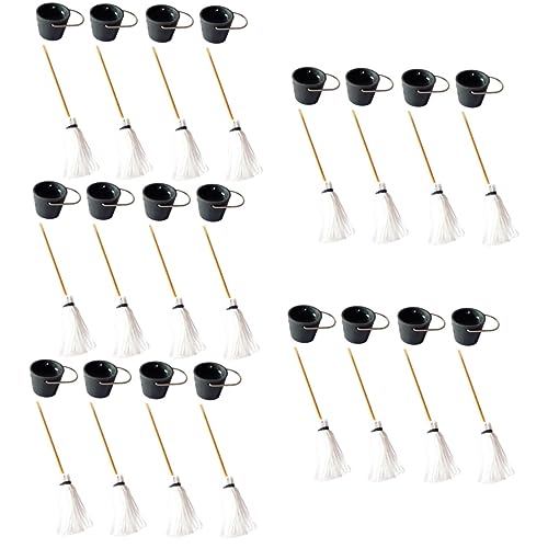 UPKOCH 20 Sätze Eimer-Mop-Modell Micro Habits funnytoys Mini-Schnallendekor Mini-Spielzeug Mops Modelle Mini-Reinigungswerkzeug Miniatur-Mopps Halloween Kleines Dekorationen Ob11 von UPKOCH