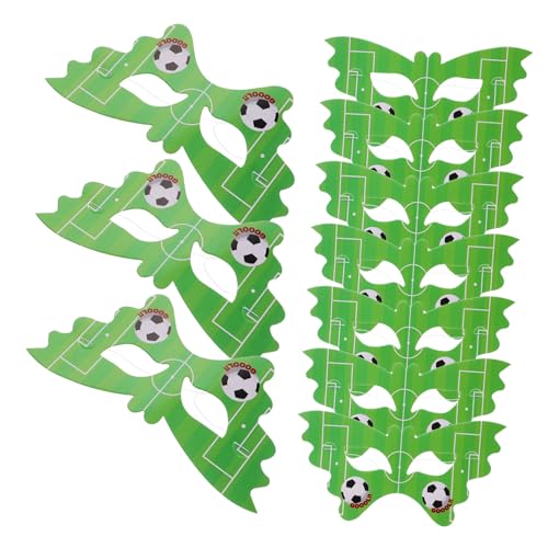 UPKOCH 20 Stück Fußball- Fußball thematisiert Fußball-Thema Party Fußballdekoration Kostümball masken für karneval Karnevalsmaske Cosplay- Kleine Maskenstütze Papier Green UPKOCH 20 Stück Fußball- Fußball thematisiert Fußball-Thema Party Fußballdekoration Kostümball masken für karneval Karnevalsmaske Cosplay- Kleine Maskenstütze Papier Green von UPKOCH