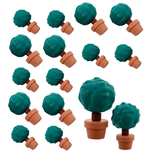 UPKOCH 20 Stück Kleine Topfpflanzen Miniaturzubehör Zuglandschaft Künstlicher Baum Miniatur Puppenhaus Zubehör Mini Gartenzubehör Mini Pflanzen Spielzeug Miniaturbäume Weiches von UPKOCH