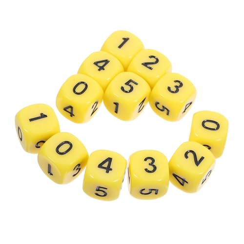 UPKOCH 20 Stück Mathe-zahlenwürfel 0–5, Nummerierte Würfel Aus Acryl, 6-seitig, 16 Mm, Runde Ecken, Partyspiel-würfel, Mini-würfel Für Den Unterricht, Klassenzimmer, Partygeschenke von UPKOCH