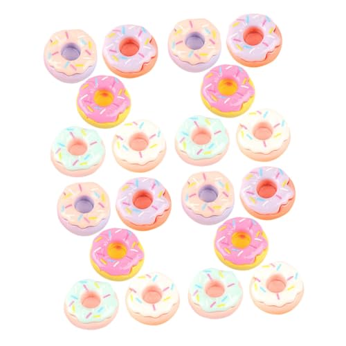 UPKOCH 20 Stück Mini-Donuts Kuchen Winzig Essen Miniatur-puppenhaus Bausatz Mini-vers-küche Künstliche Cupcake-Figur Krapfen Feinschmecker Gefälschte Donuts Miniaturen Harz von UPKOCH