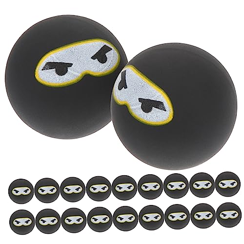 UPKOCH 20 Stück Ninja Hüpfball Kinderspielzeug Hüpfbälle Für Ninja Hüpfbälle Hüpfbälle Hüpfbälle Hüpfbälle Ballspielzeug Schwarz Gummi von UPKOCH