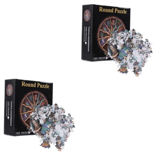 UPKOCH 2000 STK Zwölf Konstellationen 1000 Teile Puzzle Plane Puzzle Spielzeuge Rätsel Sternbild Puzzle Intelligenz-Puzzle-Spielzeug Erde Papier Erwachsener von UPKOCH