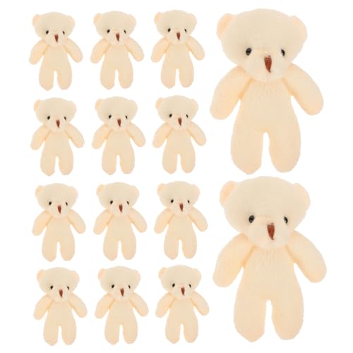 UPKOCH 20St Mini-Bär Little Bear multifunktionale Bärenfiguren abschluss ausgestopfte bären Hasengeburtstagsdekoration Kuscheltier Mini Bär Spielzeug tragen Cartoon-Bär PP Baumwolle Beige von UPKOCH