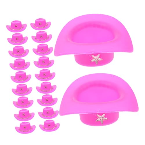 UPKOCH 20St Mini-Cowboyhut doll Accessories Bucket Hats für Damen Puppenwagen Bausatz Kleinkindspielzeug Hüte Mütze Miniaturhüte selber Machen kleine Hüte basteln Plastik von UPKOCH