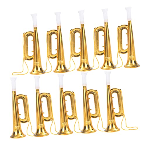 UPKOCH 20St Trompete kinderinstrumente musikinstrumente Party Dekoration für Instrumentenspielzeug für Exquisite gefälschte Trompete Plastik Golden von UPKOCH