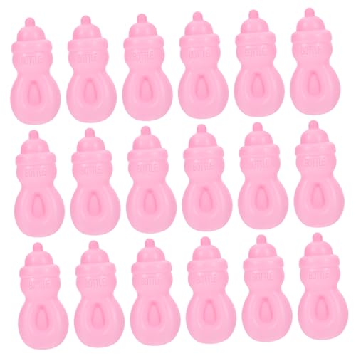 UPKOCH 20st Babyflasche Puppenaugen Babygeschenk Spielzeuge Milchflasche Miniaturflaschen Zubehör Für Babypuppen Puppenflaschen Plastik Rosa von UPKOCH