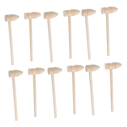 UPKOCH 20st Goldenes Ei Holzhammer Steckbrett Brettspiele Kinderspiele Fidget Krabbenhämmer Planke Zappeln Lotterie-spielhammer Knackende Schlägel Hölzern Khaki von UPKOCH