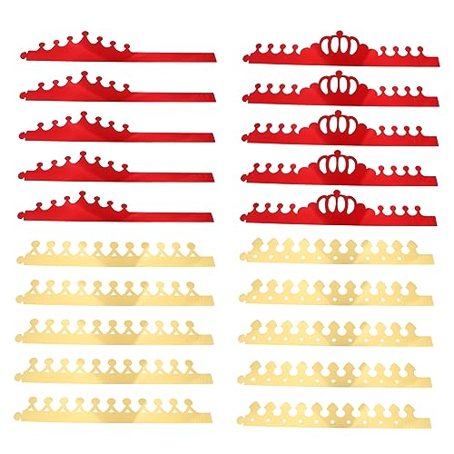 UPKOCH 20st Krone Aus Kuchenpapier Papierkronen Für Zum Verzieren Erwachsene Kronen Kostüm Kronen Kronenhut Kuchenförmchen Aus Papier Schmücken Kleine Kronen Geburtstag Golden von UPKOCH
