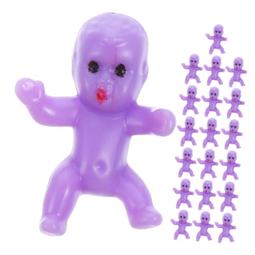 UPKOCH 20st Mini- -eiswürfel Mini-Babys Zur Dekoration Babystatuen Aus Kunststoff Kleine Mini-Babys Partygeschenk Babyfiguren Aus Kunststoff Babyspielzeug Kleine Babys Plastik Violett von UPKOCH