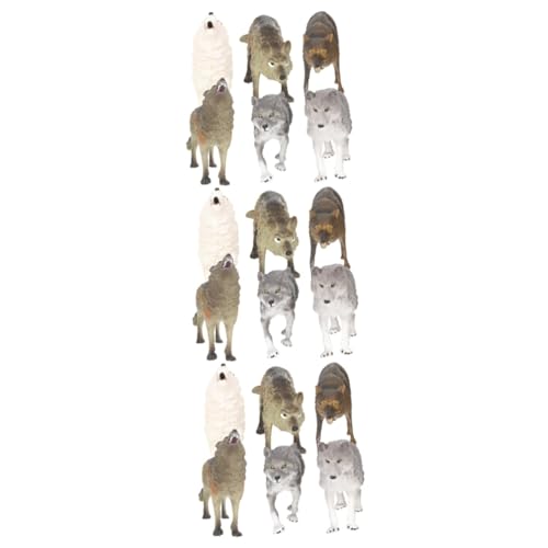 UPKOCH 21 STK Winterwolfsrudel-Modell Kleine Tierfigurenspielzeuge Mini-Spielzeug Für Arktische Tiere Wilde Tiere Babyanzüge Wolf Spielzeugfiguren Glaskugel Kind Geschenk Kleine Tiere Abs von UPKOCH