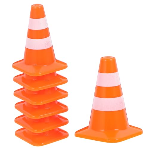 UPKOCH 21 Stück Verkehrszeichen-Mini-Verkehrskegel Für Kinder Kleine Sicherheitskegel – Orange BAU-Spielspielzeug Ampel-Spielzeug Straßenkegel-Schild Gefahrenkegel Spiel von UPKOCH