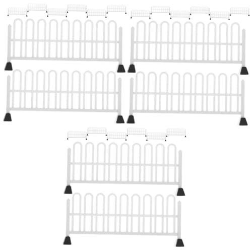 UPKOCH 24 STK Spielzeug Für Straßensperren Straße Straßenschilder Spielzeug Verkehrsszenenspielzeug Verkehrsszenenmodell Mini-Verkehrsschild-Spielzeug Minizaun Mini-verkehrszaun Weiß Harz von UPKOCH