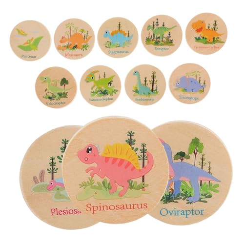 UPKOCH 24 Stück Dinosaurier Memory Schachspielzeug Spielzeug Kinderspielzeug Spielzeug Dinosaurier Eier Töpfchentraining Memory Spiel Kartenspiele Für Karte Aufkleber Memory von UPKOCH