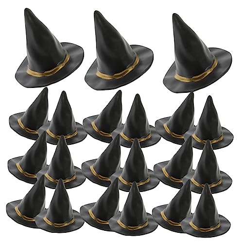 UPKOCH 24 Stück Halloween Mikroscape Hüte Für Spielzeugtiere Winzige Hexenhüte Für Puppen Mini Hexenhüte Aus Papier Cowgirlhut Halloween Kostüm Hexenhut Glasdekoration Mini Hüte von UPKOCH