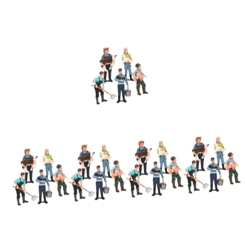 UPKOCH 25 STK Simulations-Farm-Ranch Tischdeko Aus Sand Desktop-dekor Rollenspielspielzeug Mini-Spielzeug Bauernmenschenfiguren Figur Spielzeug Modelle Sandkasten Kind Harz Anzahl von UPKOCH