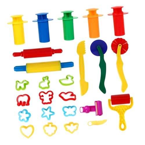 UPKOCH 25 Teiliges Set Aus Nudelholz Kinderwerkzeuge Kinderspielzeug Werkzeuge Für Ton Für DIY Tonformen Set Tonwerkzeuge Farbige Tonwerkzeuge Tonformen Aus Kunststoff von UPKOCH