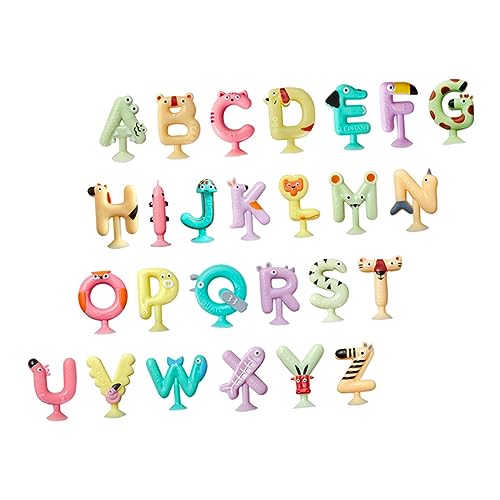 UPKOCH 26 Teiliges Alphabet Saugnapf Set Für Lernspielzeug Für Buchstaben Und Tiere Pädagogisches Spiel Für Die Badewanne Und Sensorische Spiele von UPKOCH