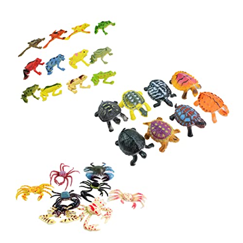 UPKOCH 28 Teiliges Set Aus Realistischen Meereslebewesen Modellen Für Mit 12 Fröschen 8 Krabben Und 8 Schildkröten Pädagogisches Lernspielzeug Für Jungen Und ädchen von UPKOCH