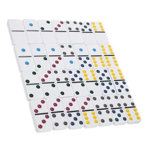 UPKOCH 28St Domino- Automatischer Dominozug Planke Domino-Zug Spiele Mahjong-Ständer Domino Set dominospiel dominofräse Domino-Set Domino-Brettspiel Dominosteine Melamin von UPKOCH