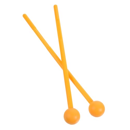 UPKOCH 2St Glockenspielhammer Stange Bass Unterlage Zubehör für Nüsse und Trommeln TIPP kunstoffhammer Percussion-Sticks Instrument Drumstick Schlägelstöcke Schlägel Perkussion Abs Orange von UPKOCH