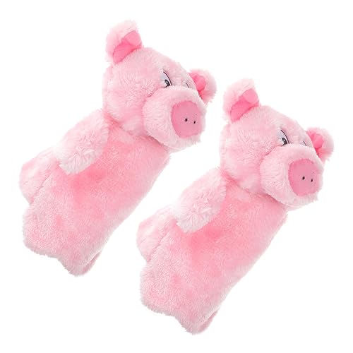 UPKOCH 2St Handpuppe Früherziehung interaktives Puppen Lernspielzeug spielzeuge interessantes Marionettenspielzeug Handpuppe in Schweineform Plüsch Rosa von UPKOCH