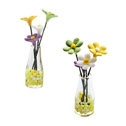 UPKOCH 2st Mini-blumenarrangement-Modell Mini-blumenarrangement-töpfe Minivase Aus Glas Mini-simulations-vasenmodell Blumentöpfe Für Puppenhäuser Figur Harz K518 Blumenkasten Miniatur von UPKOCH