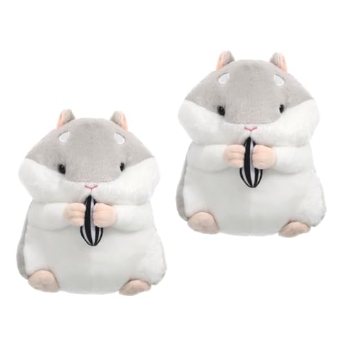 UPKOCH 2St Plüschspielzeug für Kinder Kuscheltiere für Teenager Plüschpuppe Kinder Plüschtier Hamster Kuscheliges Hamster Plüschtier falscher Hamster Tierspielzeug für Kinder Grey von UPKOCH